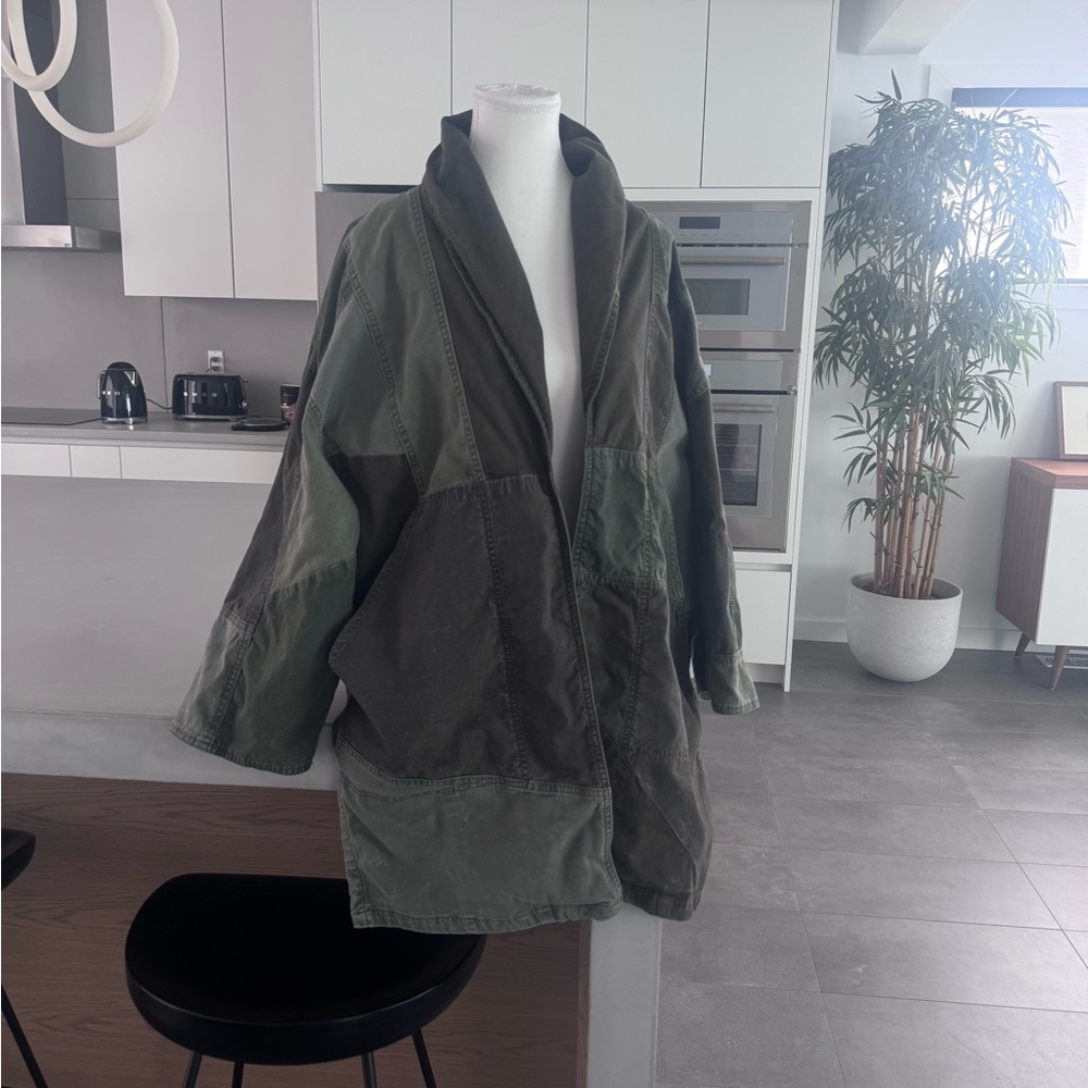 Anthropologie Hei Hei Patchwork Kimono Jacket Green M\L - Picture 7 of 10
